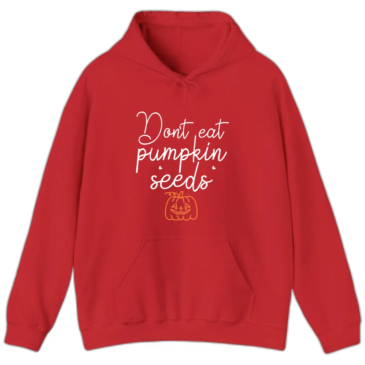 Don't Eat Pumpkin Seeds Halloween Hoodie in Red