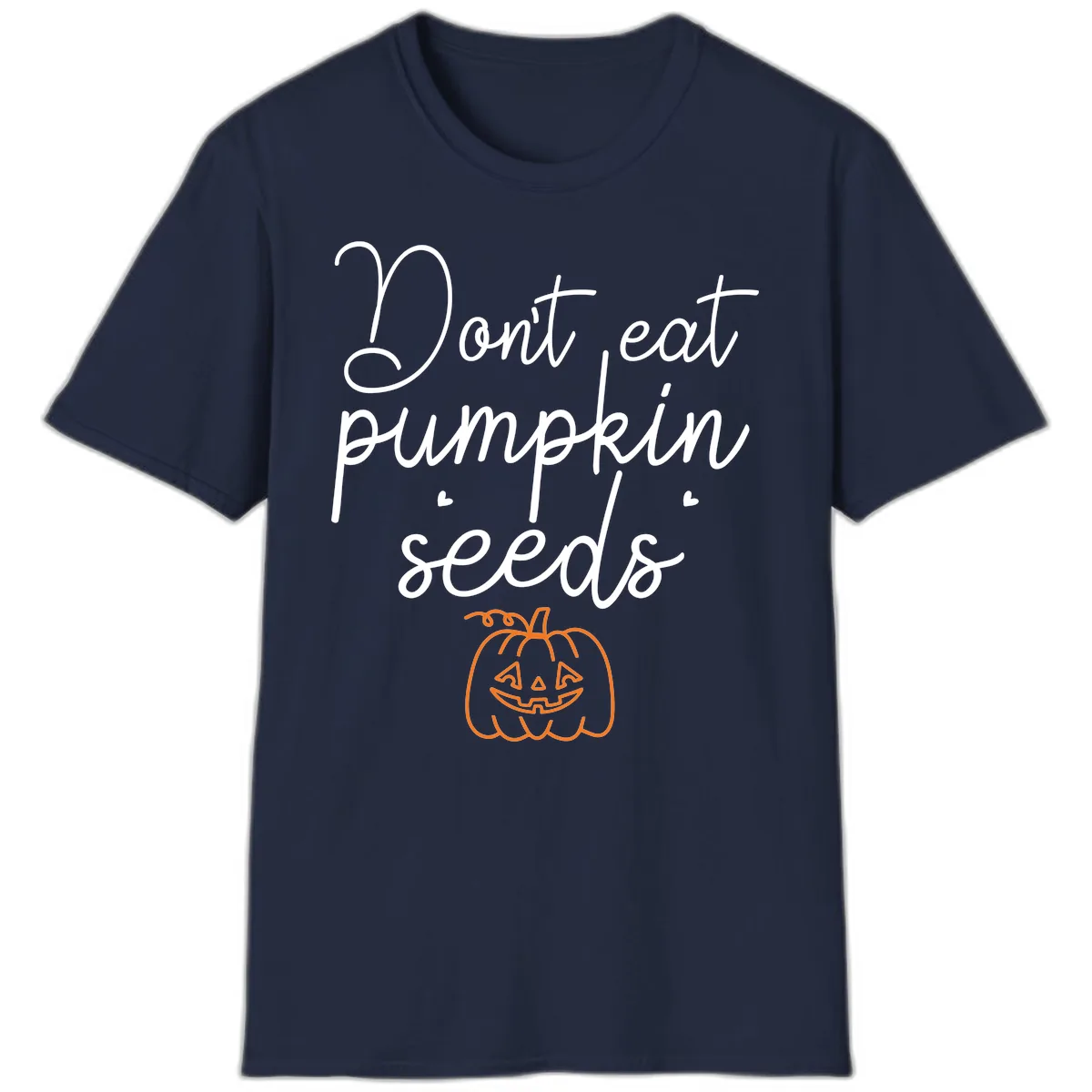 Don't Eat Pumpkin Seeds Halloween T-Shirt in Navy