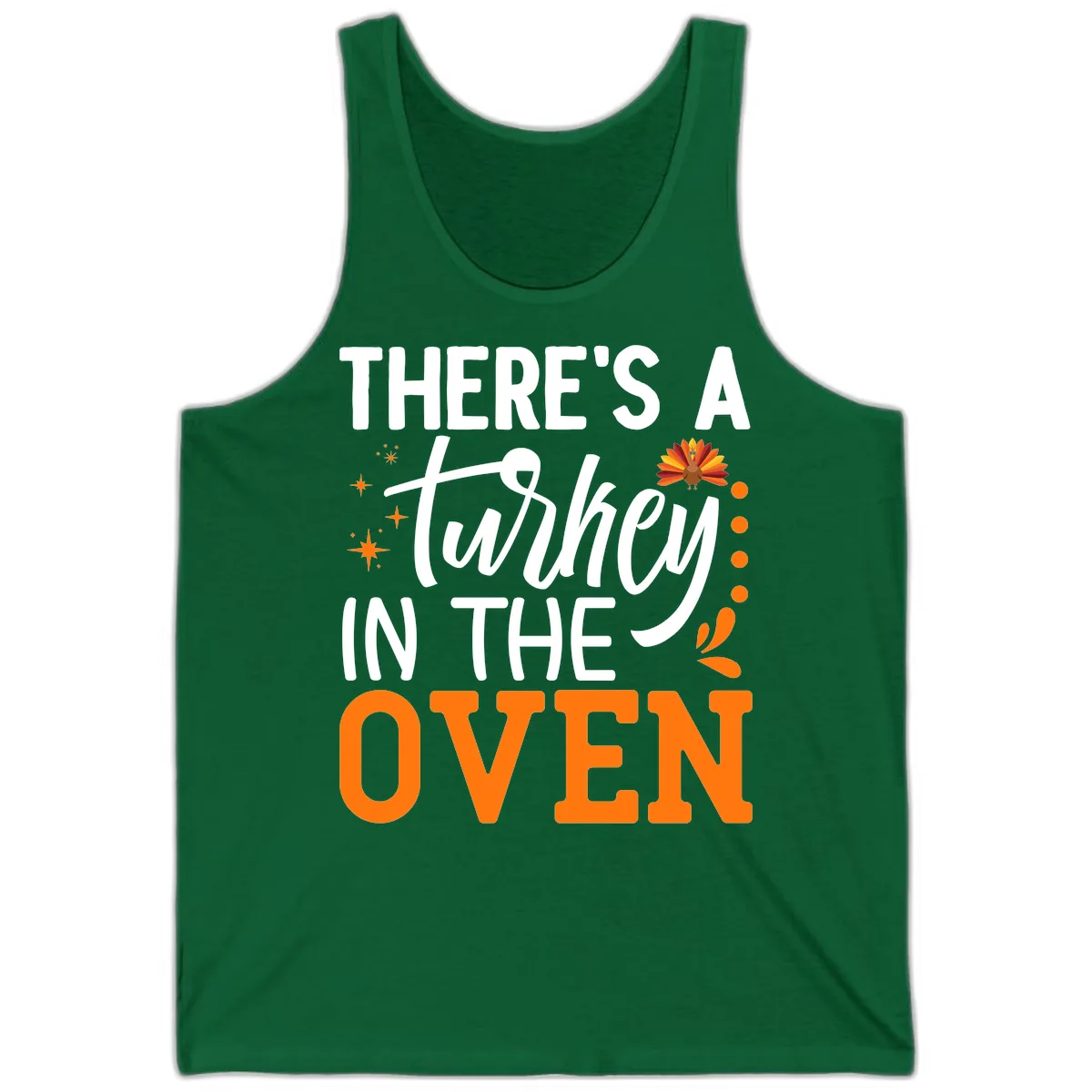 Thanksgiving Turkey In The Oven Pregnancy Announcement Tank in Kelly