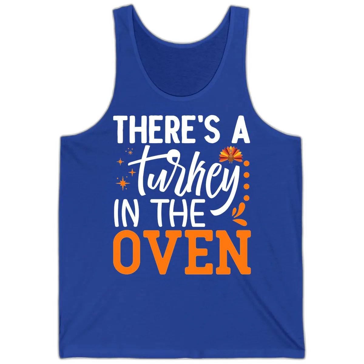 Thanksgiving Turkey In The Oven Pregnancy Announcement Tank in True Royal