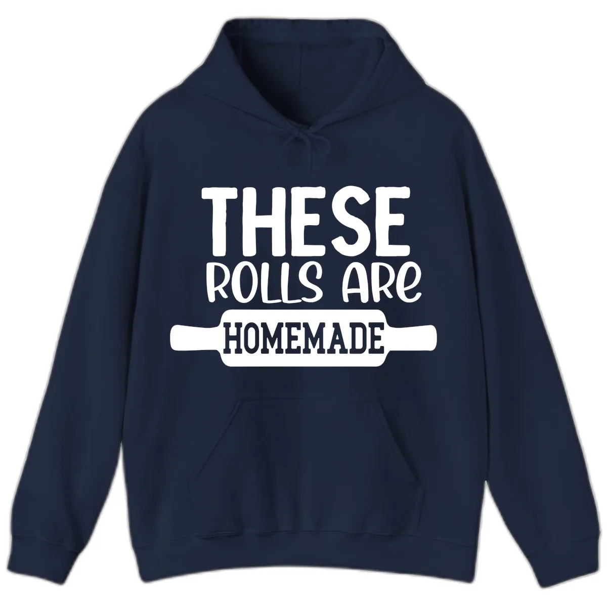 These Rolls Are Homemade Baking Design Hoodie in Navy