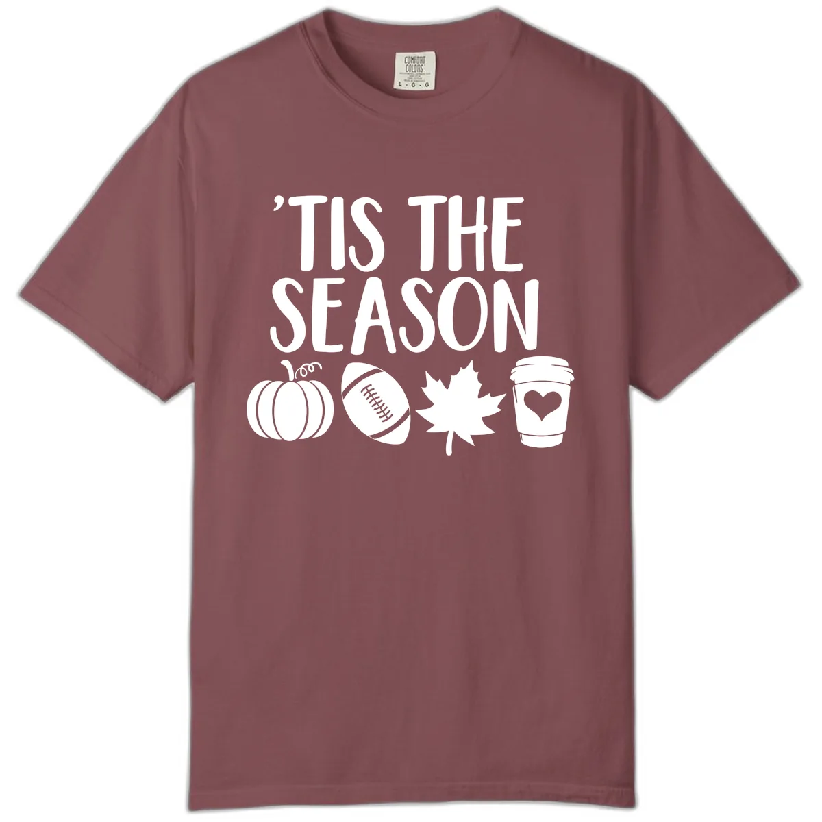 'Tis The Season Fall Football Coffee Comfort Color in Brick