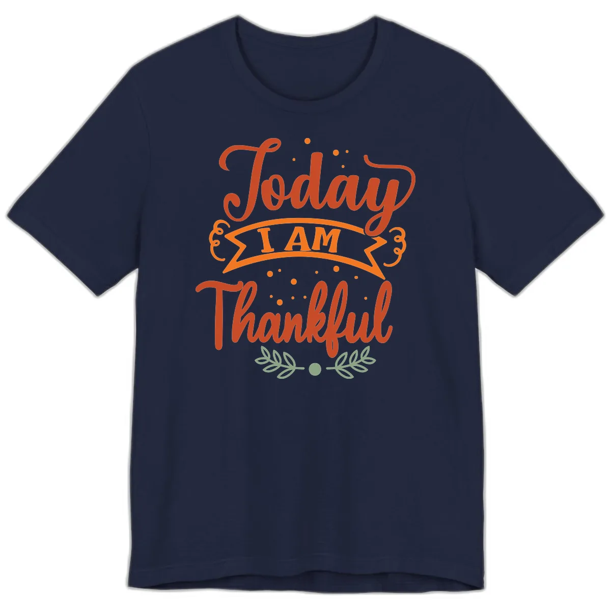 Today I Am Thankful Thanksgiving Design Premium T-Shirt in Navy