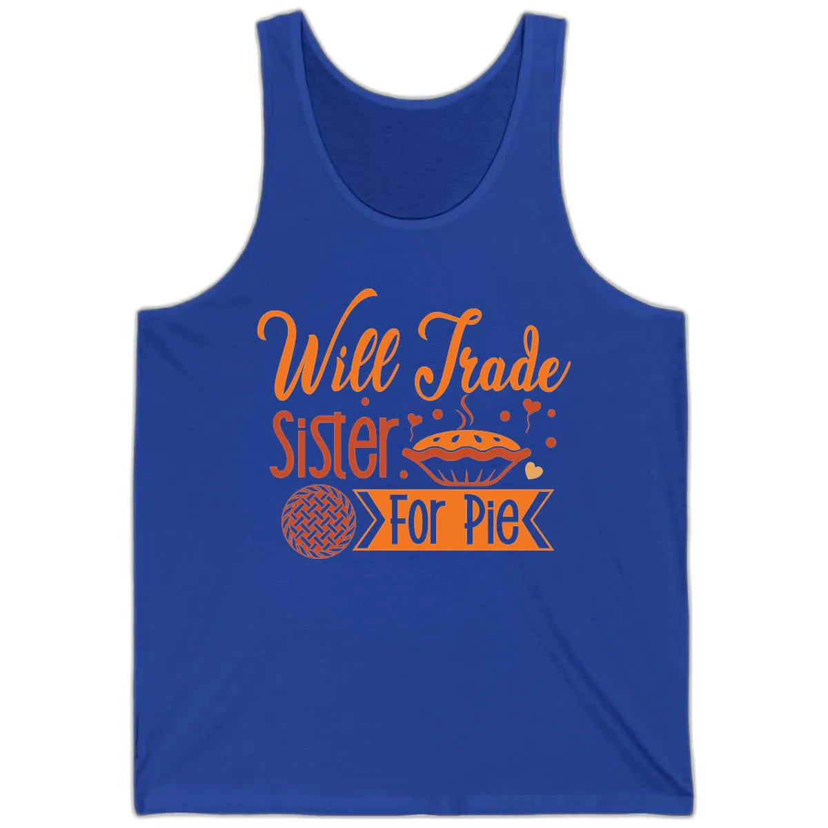 Will Trade Sister For Pie Graphic Tank in True Royal