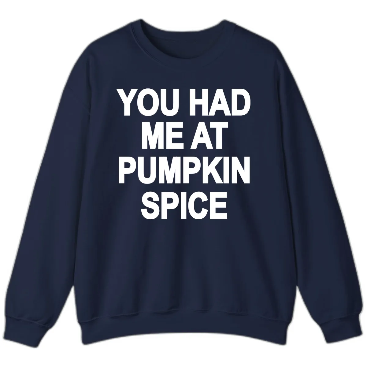 You Had Me At Pumpkin Spice Sweatshirt in Navy