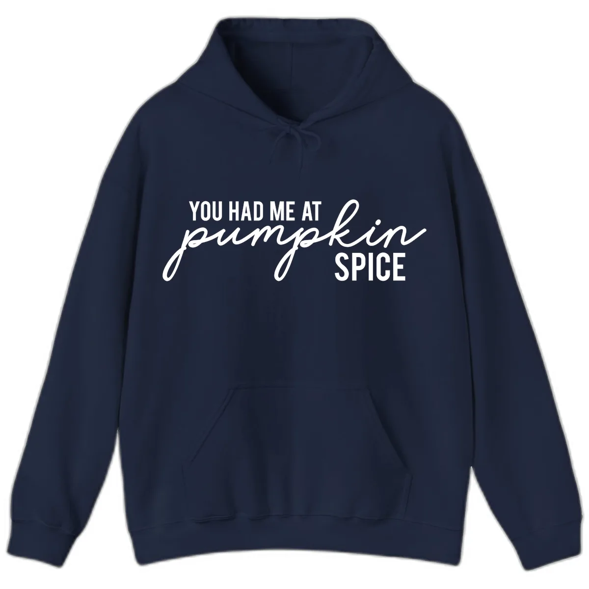 You Had Me At Pumpkin Spice Hoodie in Navy