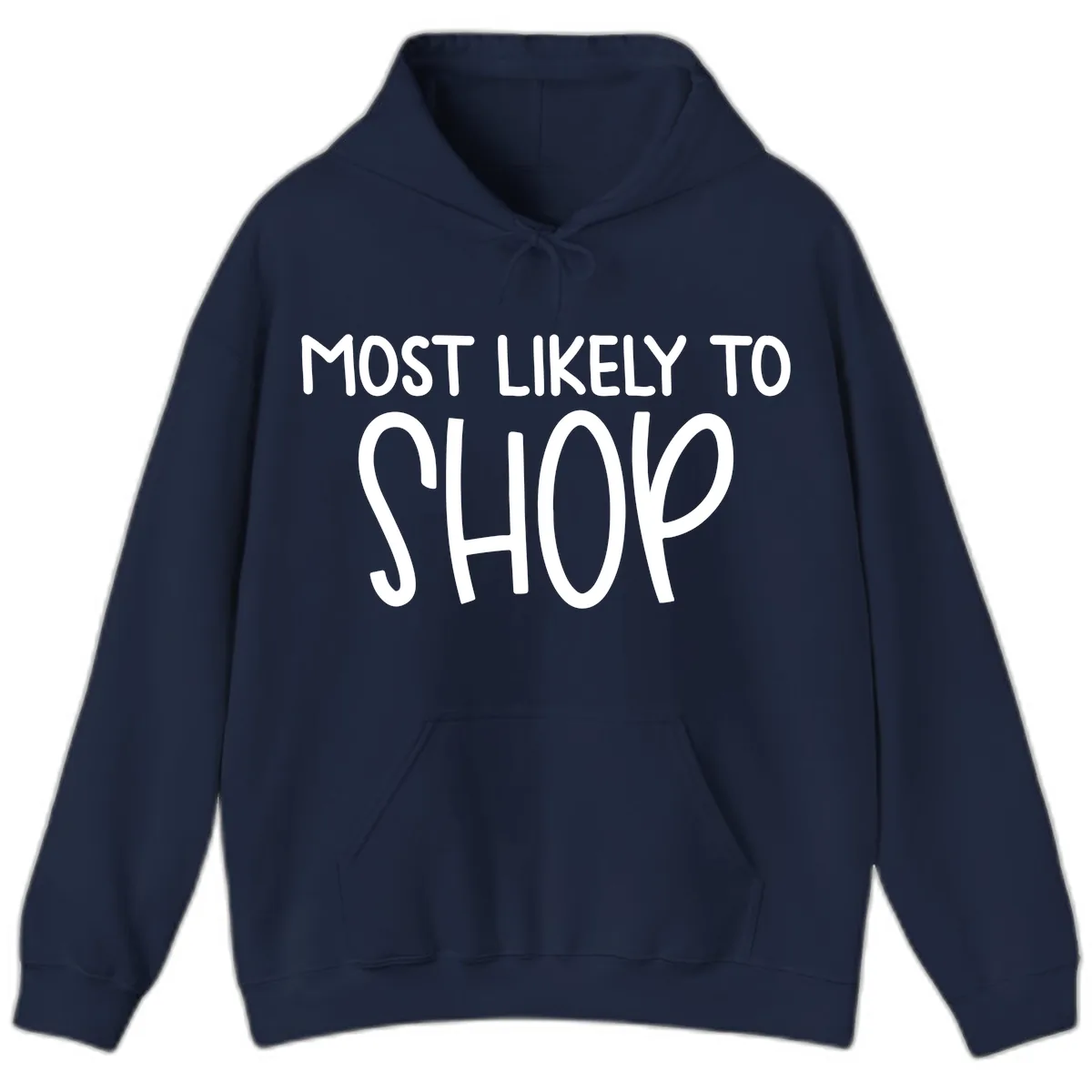 Most Likely To Shop Hoodie in Navy