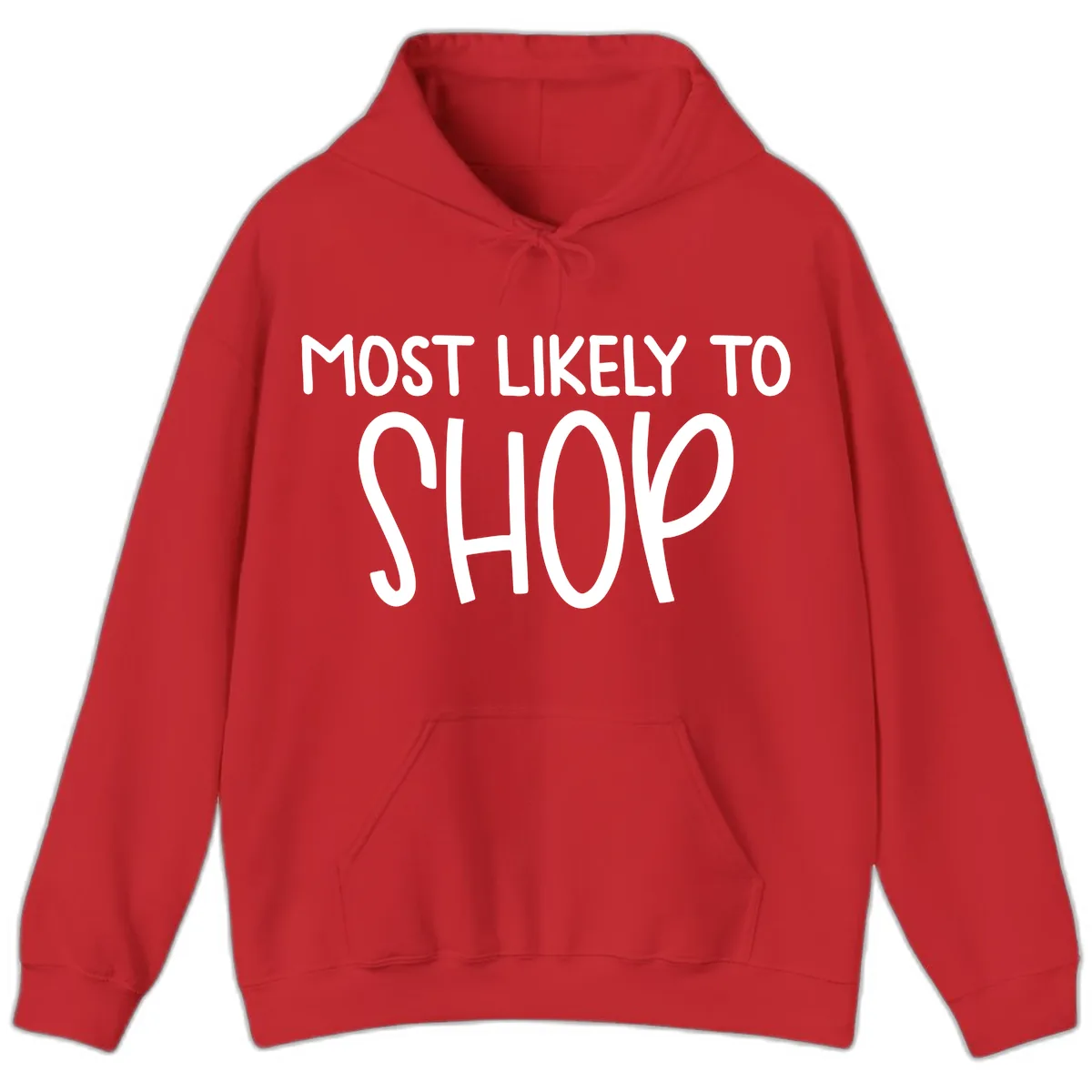 Most Likely To Shop Hoodie in Red