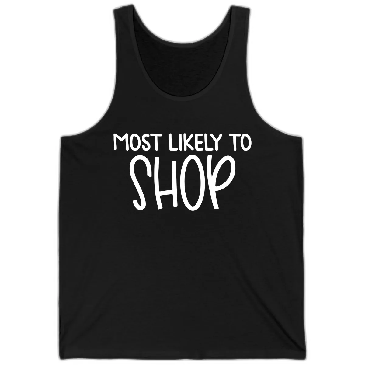 Most Likely To Shop Tank in Black