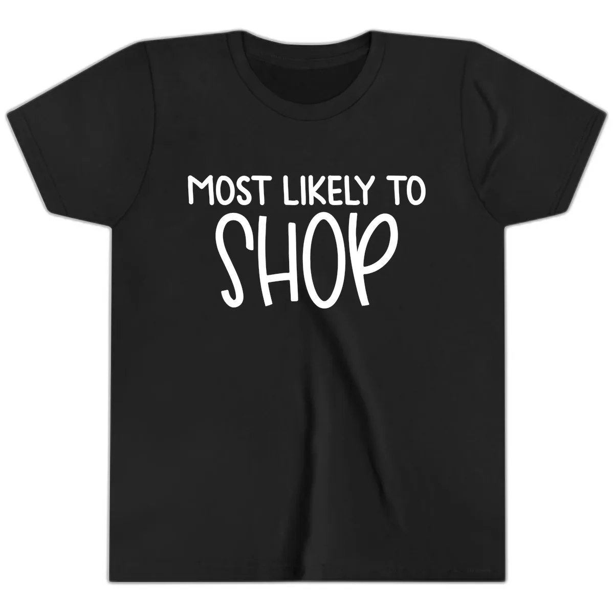 Most Likely To Shop Youth T-Shirt in Black
