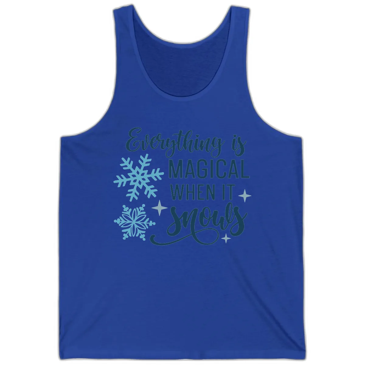 Everything Is Magical When It Snows Tank in True Royal