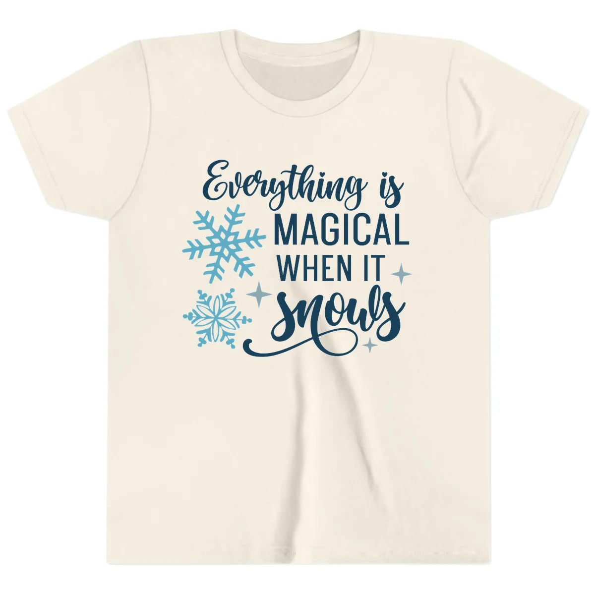 Everything Is Magical When It Snows Youth T-Shirt in Natural