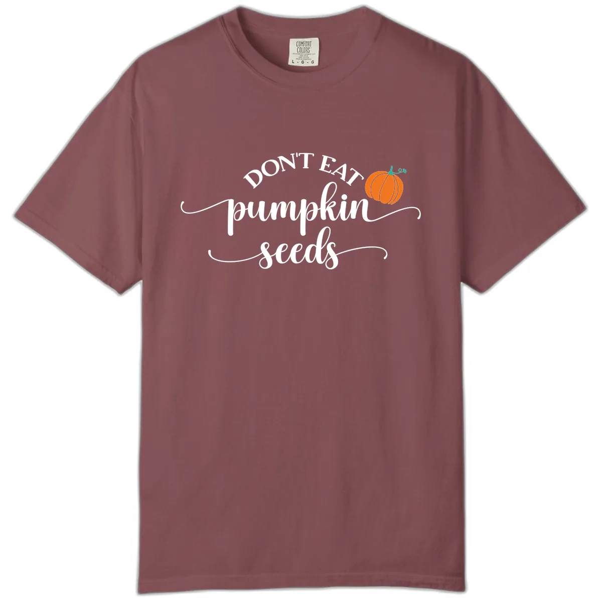 Don't Eat Pumpkin Seeds Fall Saying Comfort Color in Brick