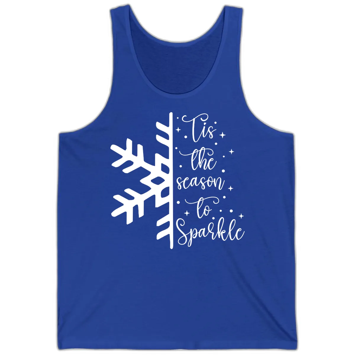 Tis The Season To Sparkle Snowflake Tank in True Royal