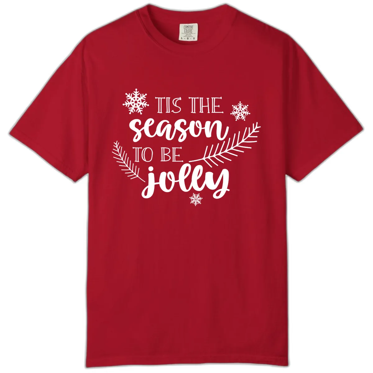 Tis The Season To Be Jolly Christmas Design Comfort Color in Red