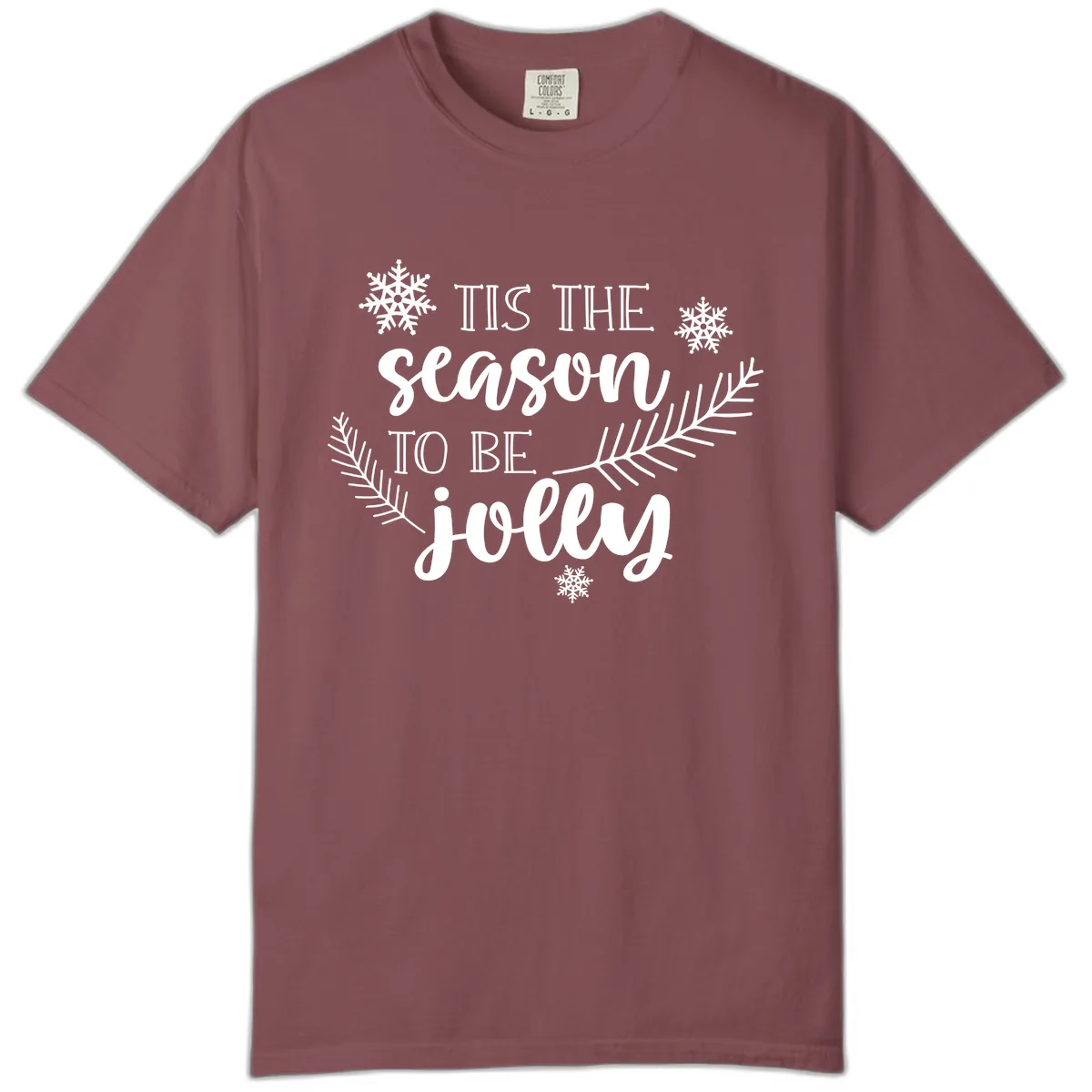 Tis The Season To Be Jolly Christmas Design Comfort Color in Brick