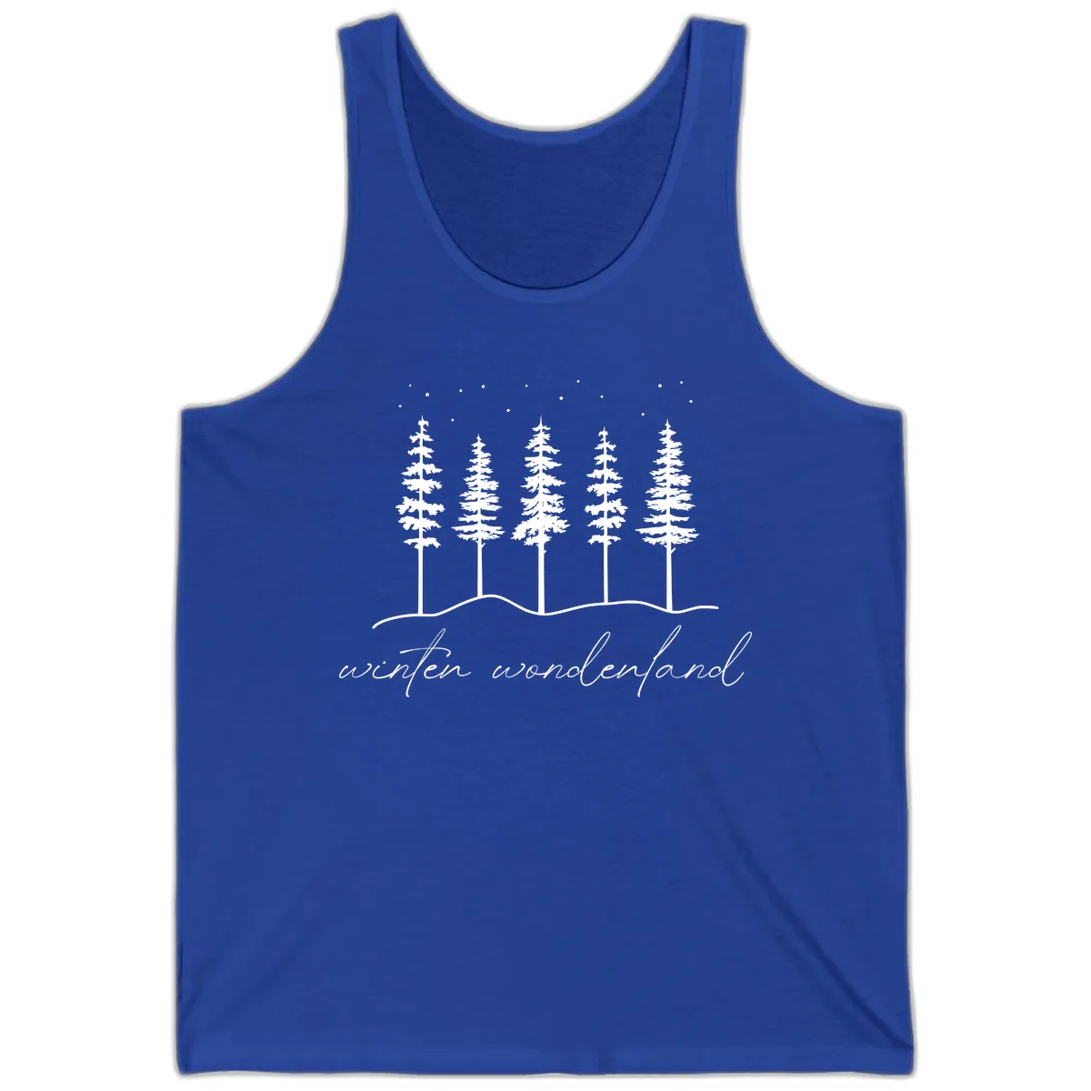 Winter Wonderland Forest Scene Tank in True Royal