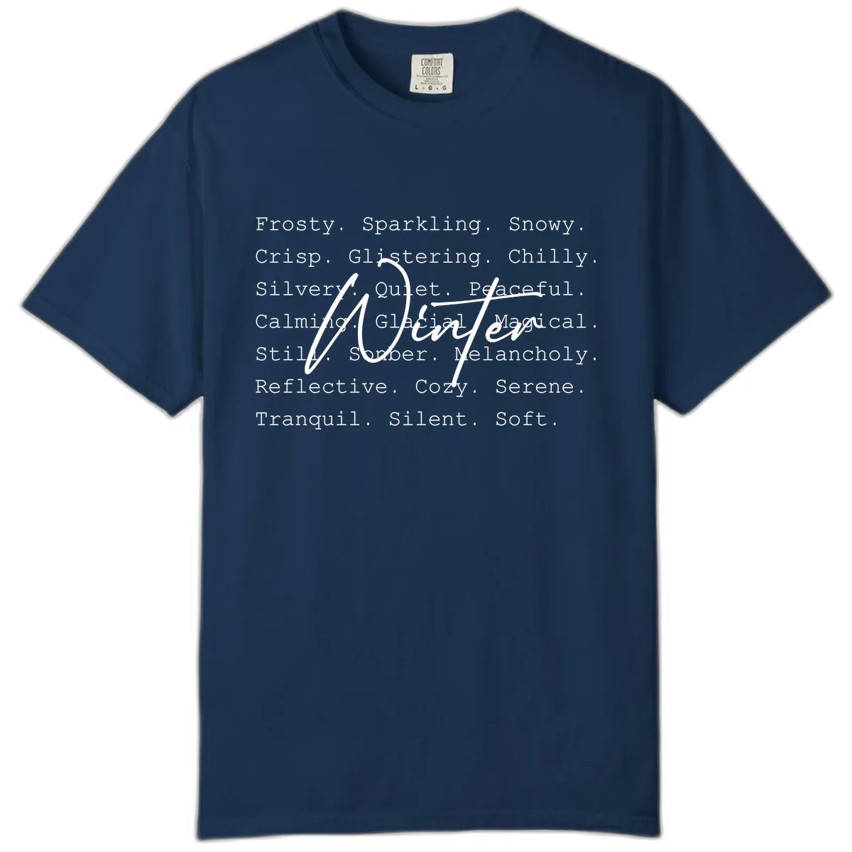 Winter Words Design Comfort Color in Navy