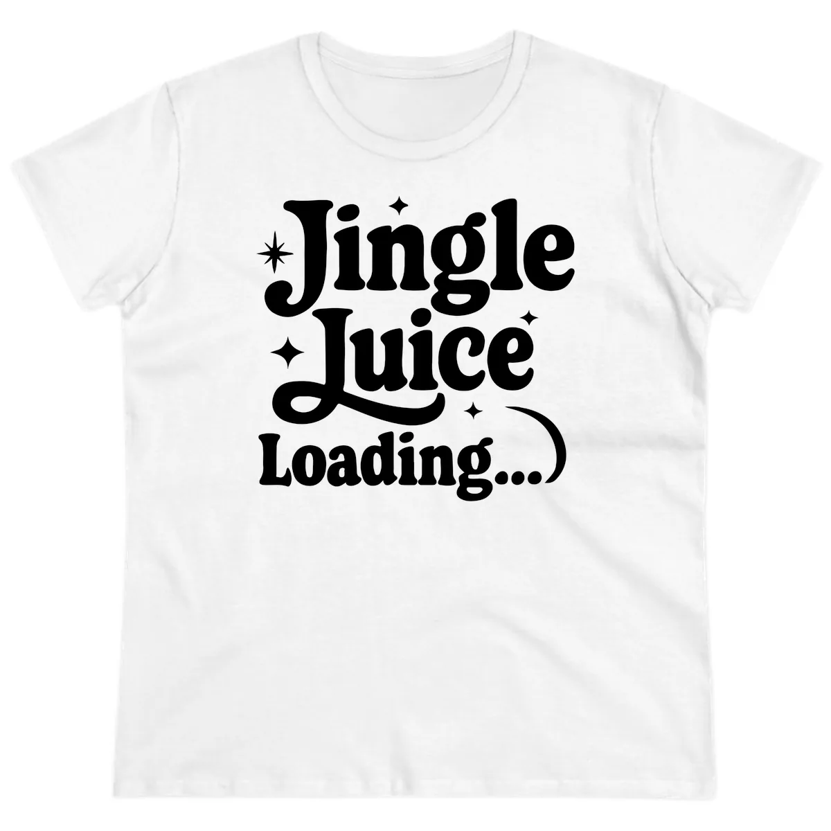 Jingle Juice Loading Ladies Tee in White