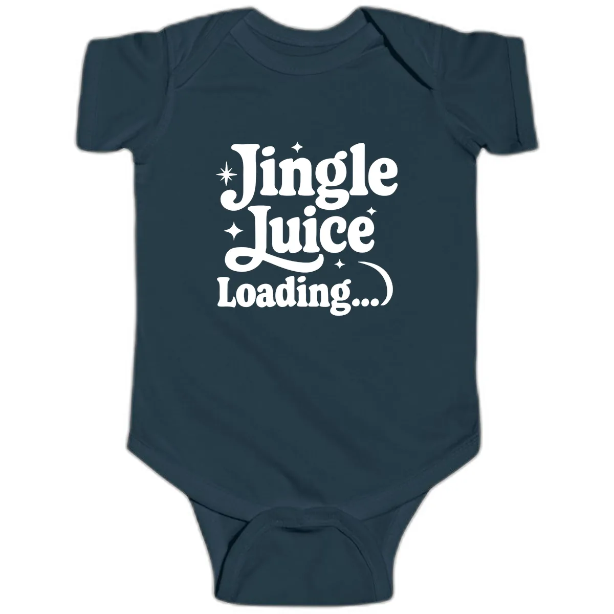 Jingle Juice Loading Baby Onesie in Navy