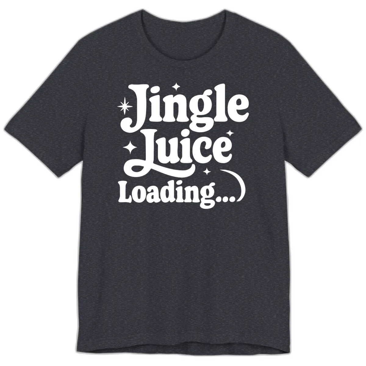 Jingle Juice Loading Premium T-Shirt in Heather Navy