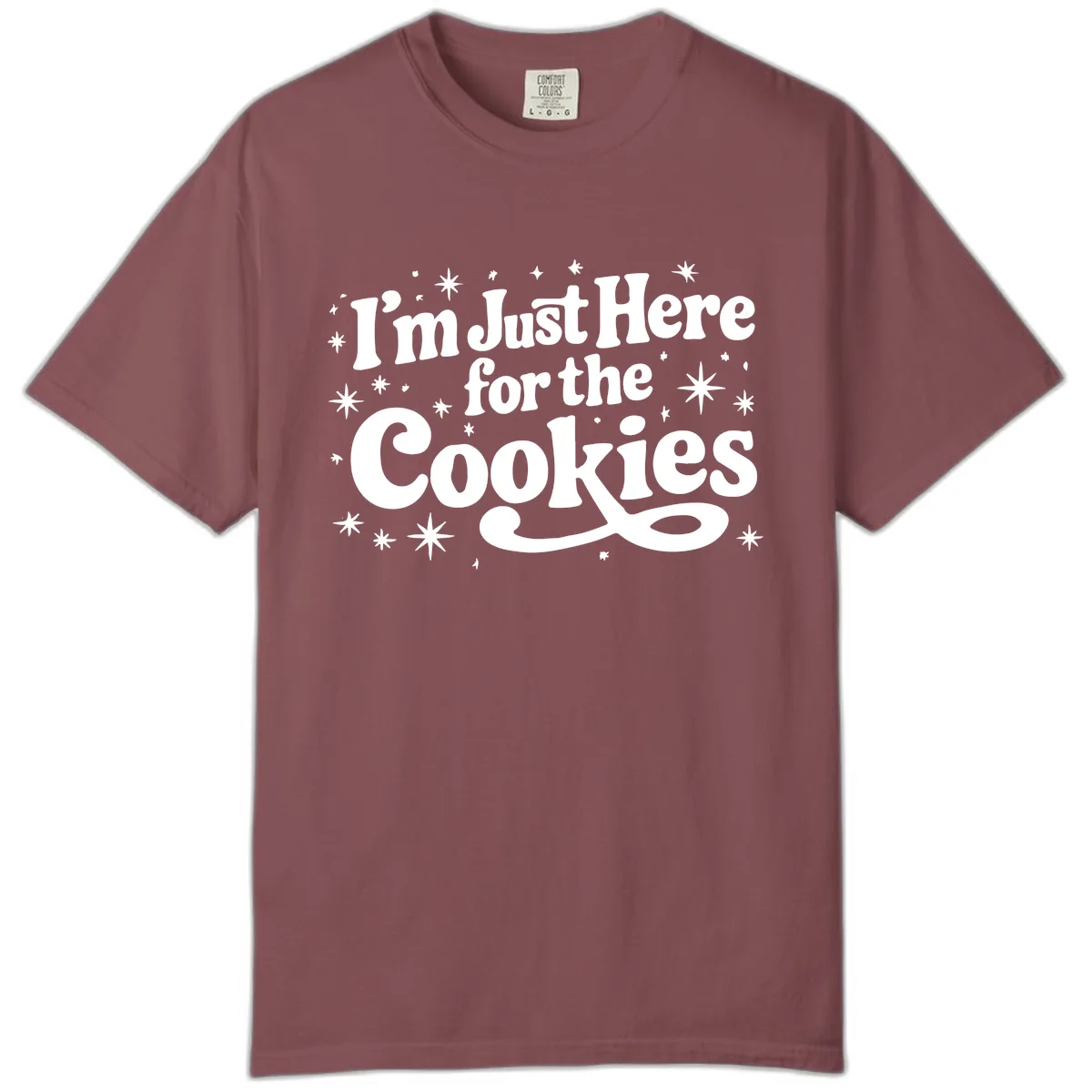 I'm Just Here For The Cookies Holiday Graphic Comfort Color in Brick