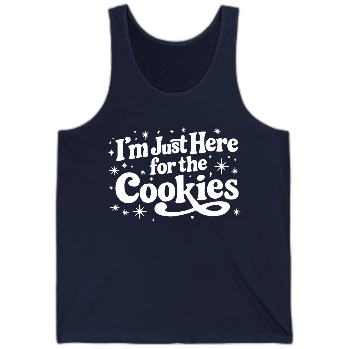 I'm Just Here For The Cookies Holiday Graphic Tank in Navy