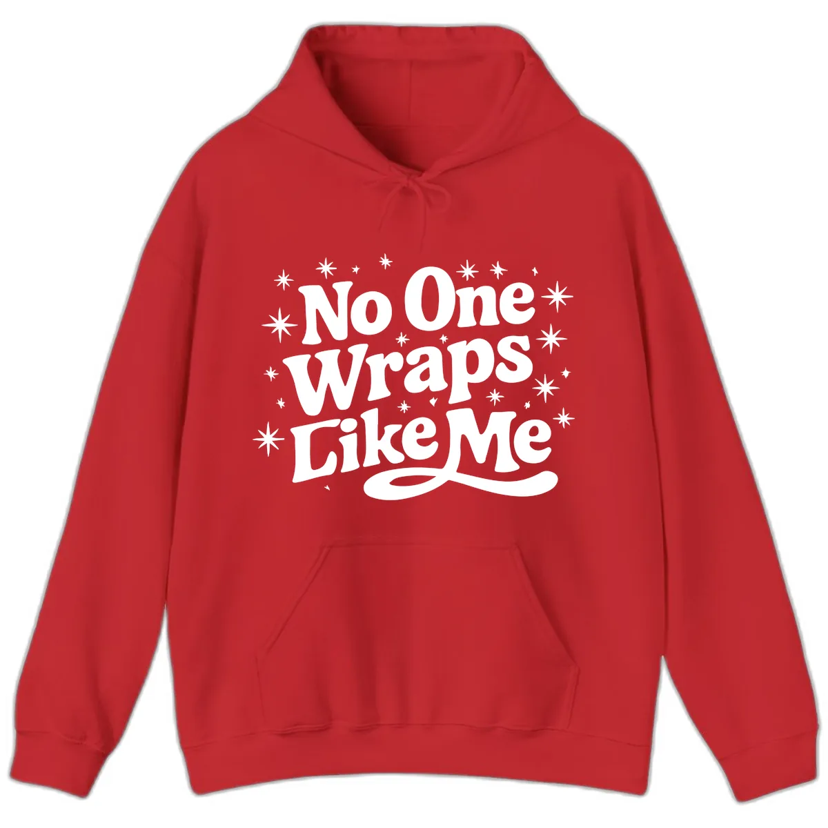 No One Wraps Like Me Holiday Design Hoodie in Red