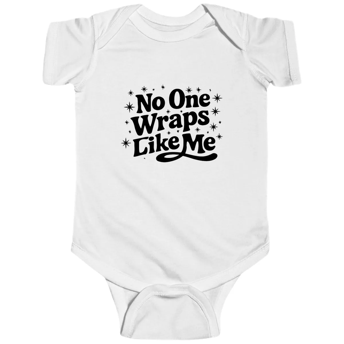 No One Wraps Like Me Holiday Design Baby Onesie in White