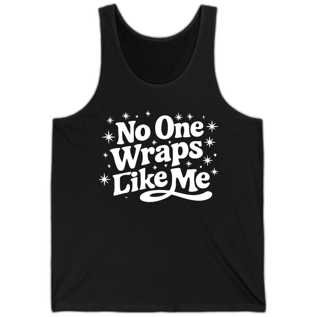 No One Wraps Like Me Holiday Design Tank in Black