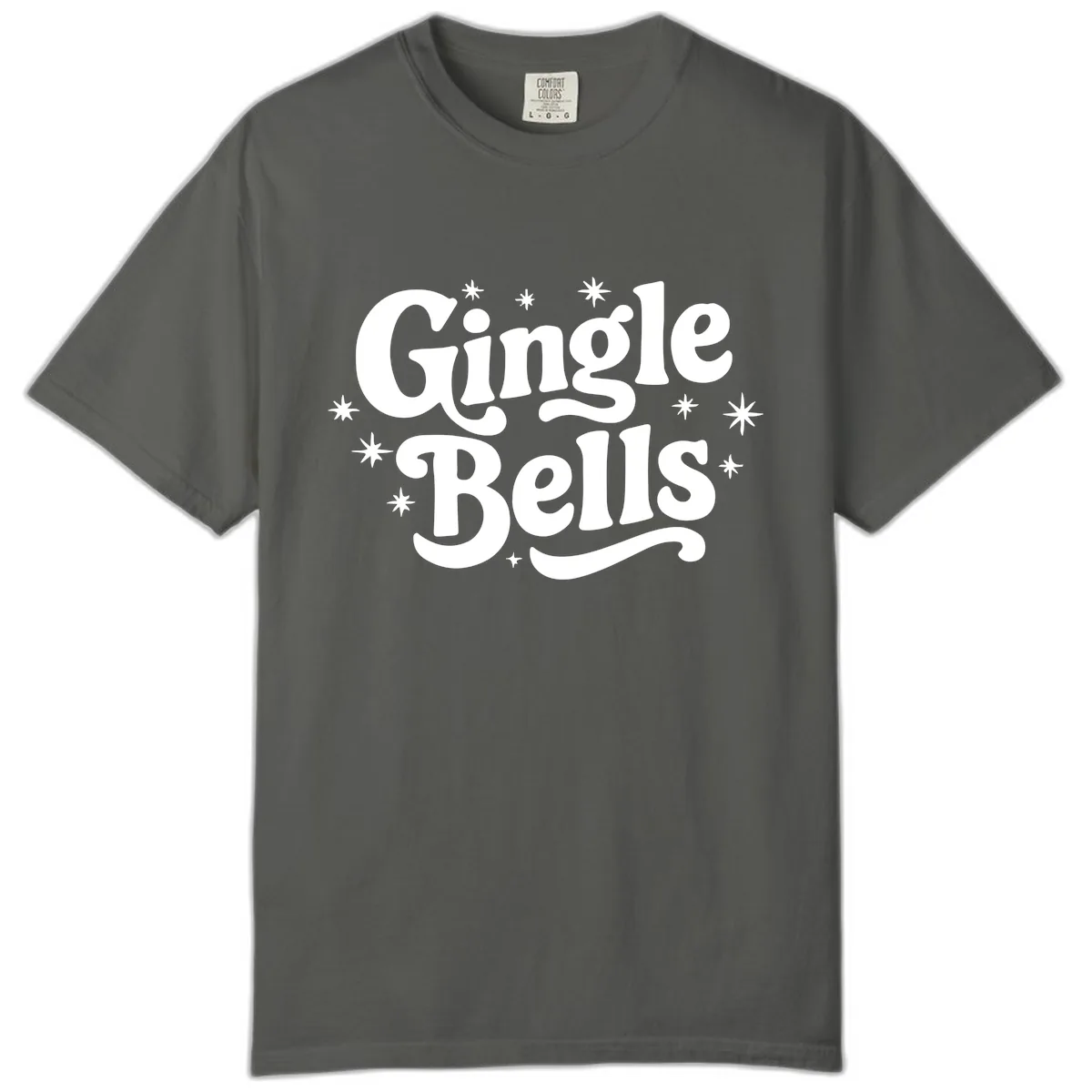 Jingle Bells Holiday Typography Comfort Color in Pepper