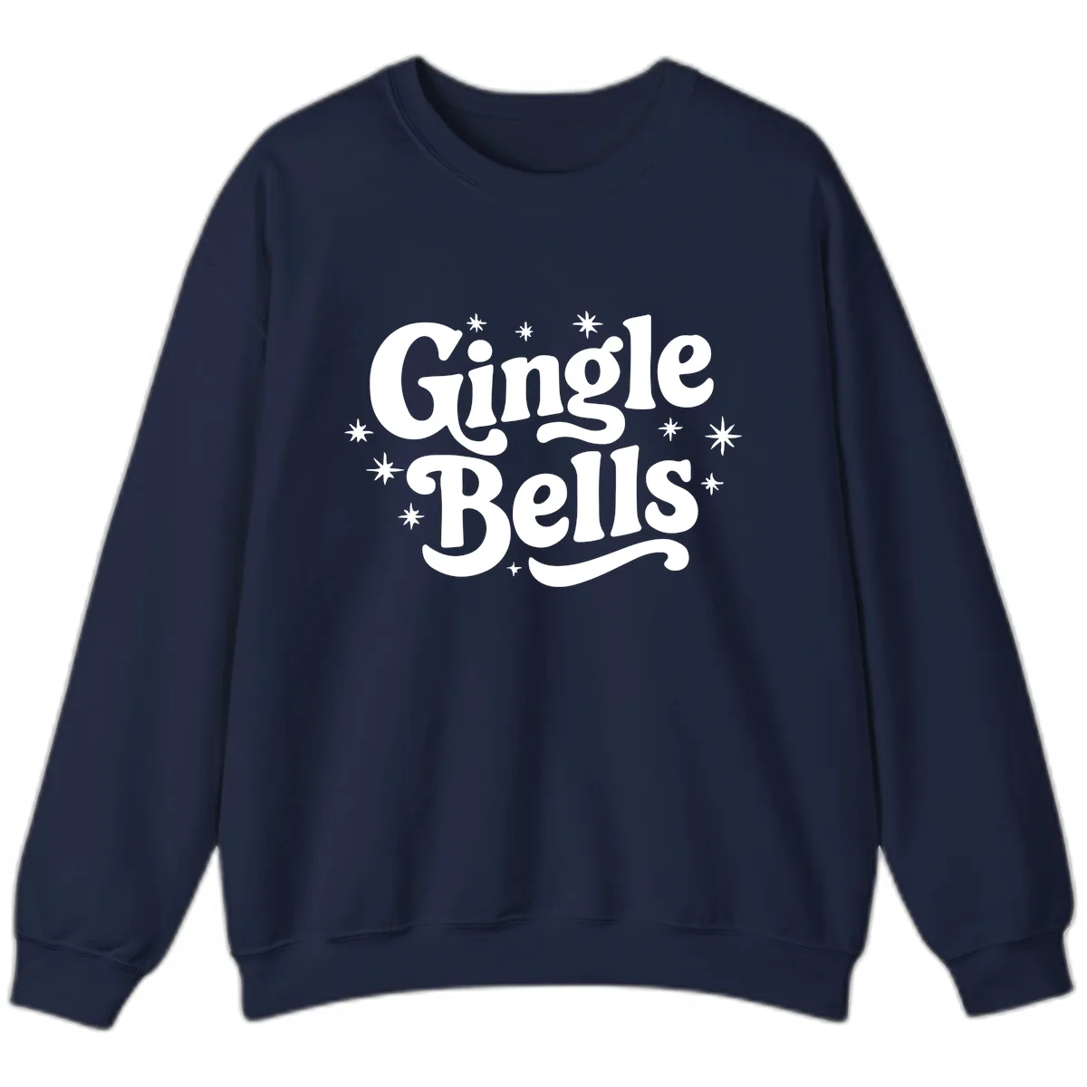 Jingle Bells Holiday Typography Sweatshirt in Navy