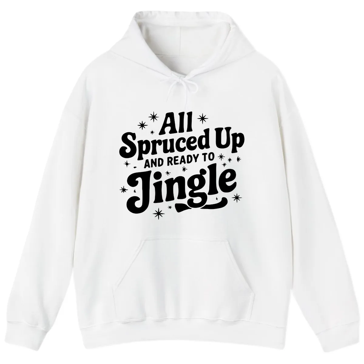 All Spruced Up and Ready To Jingle Hoodie in White