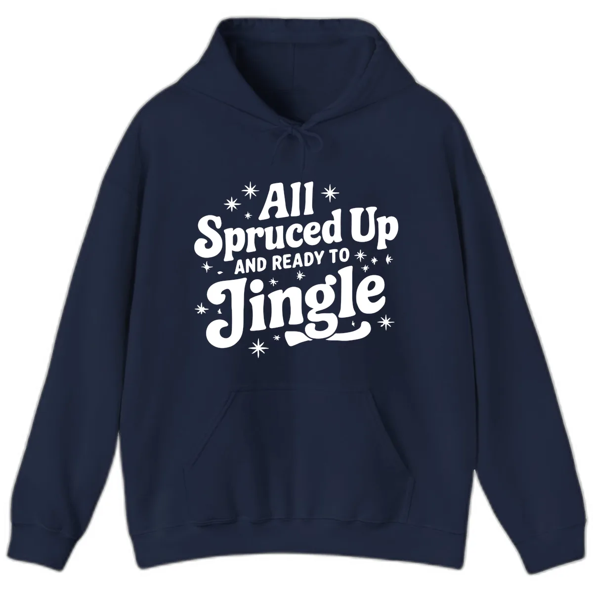 All Spruced Up and Ready To Jingle Hoodie in Navy
