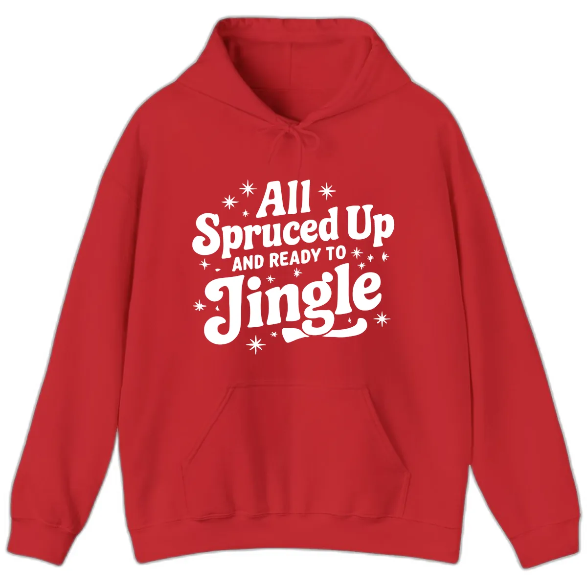 All Spruced Up and Ready To Jingle Hoodie in Red