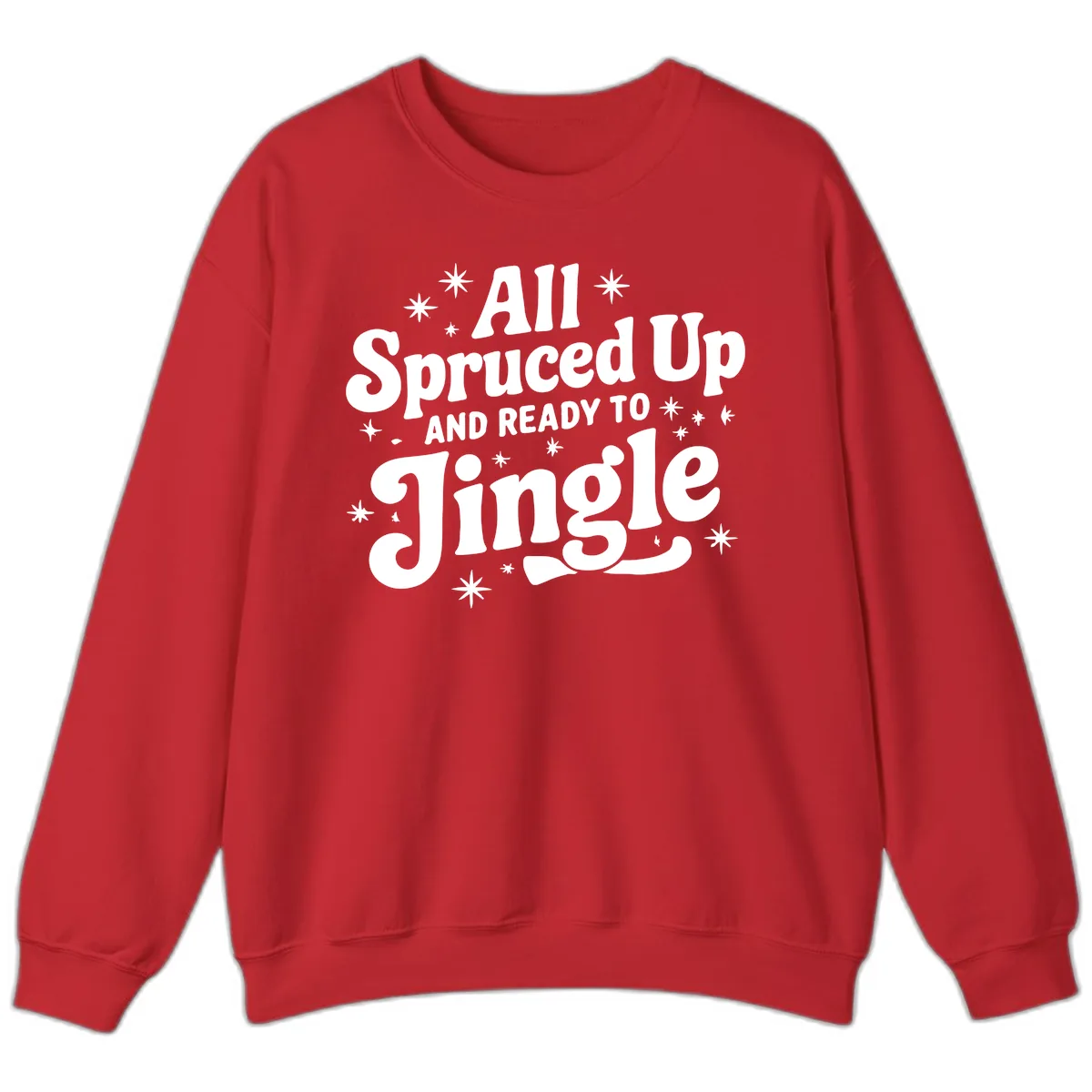 All Spruced Up and Ready To Jingle Sweatshirt in Red