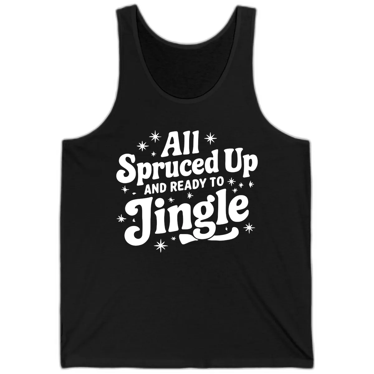 All Spruced Up and Ready To Jingle Tank in Black