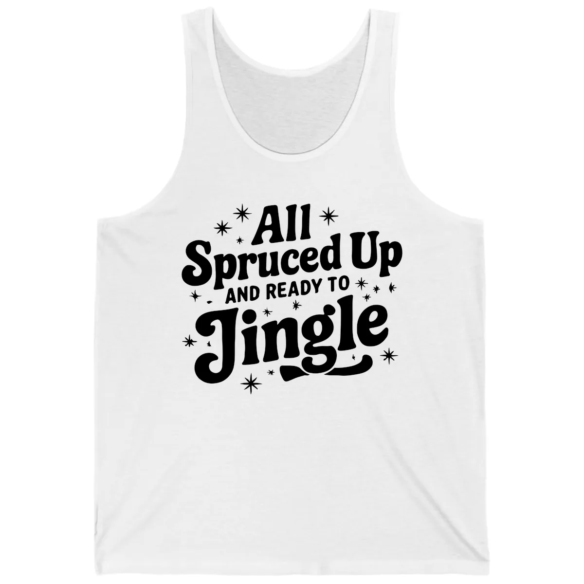 All Spruced Up and Ready To Jingle Tank in White