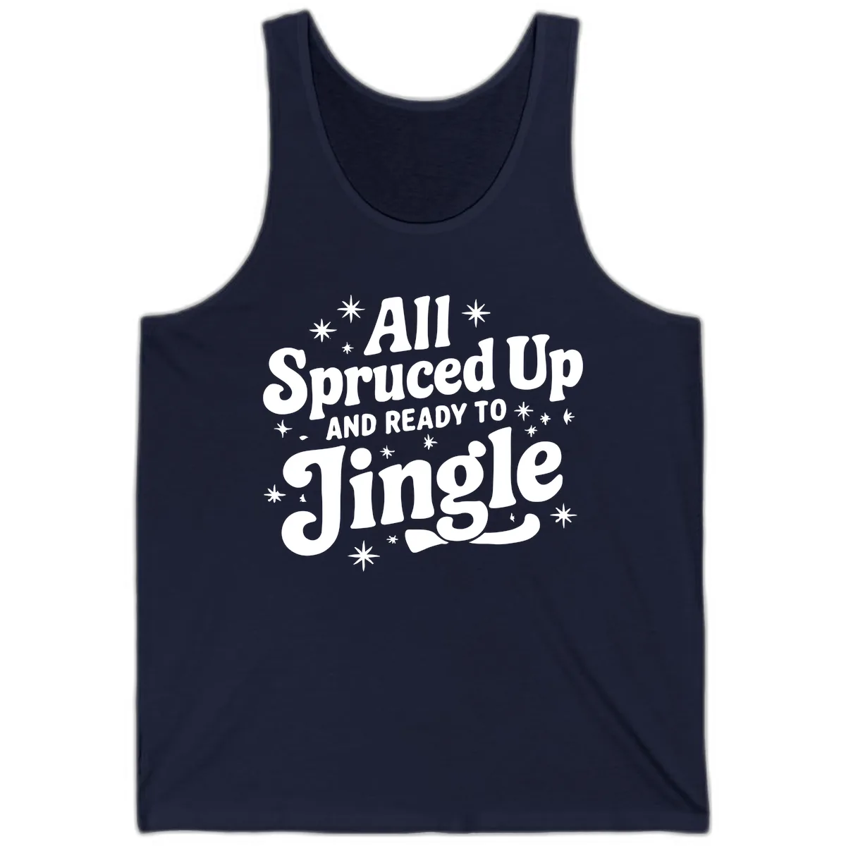 All Spruced Up and Ready To Jingle Tank in Navy
