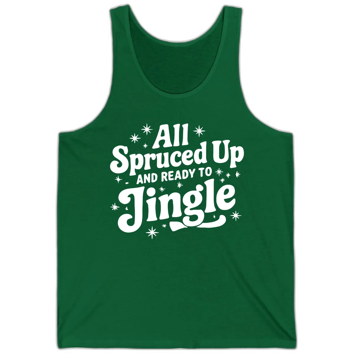 All Spruced Up and Ready To Jingle Tank in Kelly