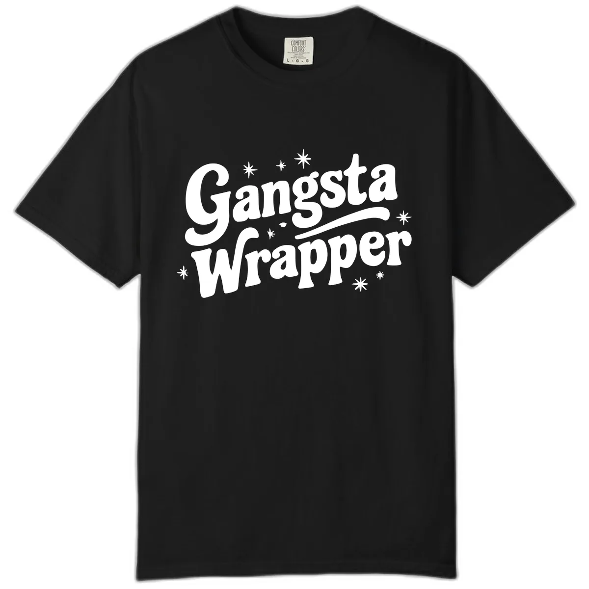 Gangsta Wrapper Holiday Design Comfort Color in Black