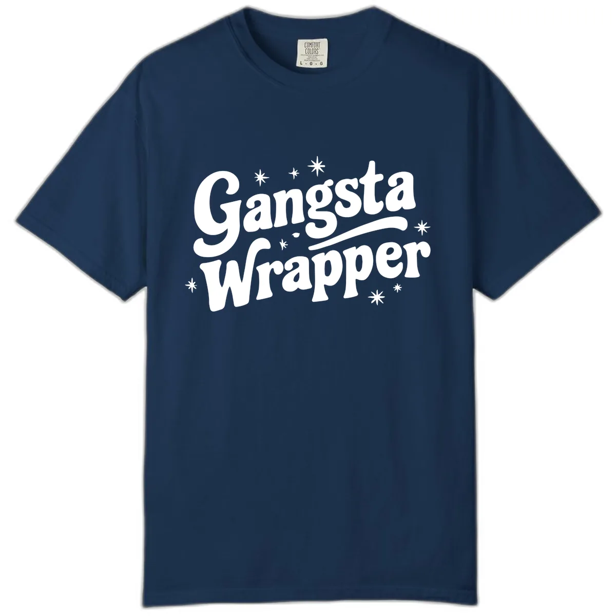 Gangsta Wrapper Holiday Design Comfort Color in Navy
