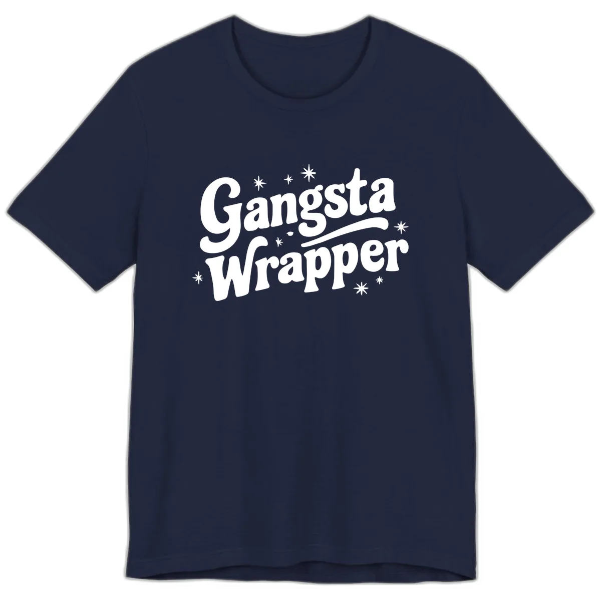 Gangsta Wrapper Holiday Design Premium T-Shirt in Navy