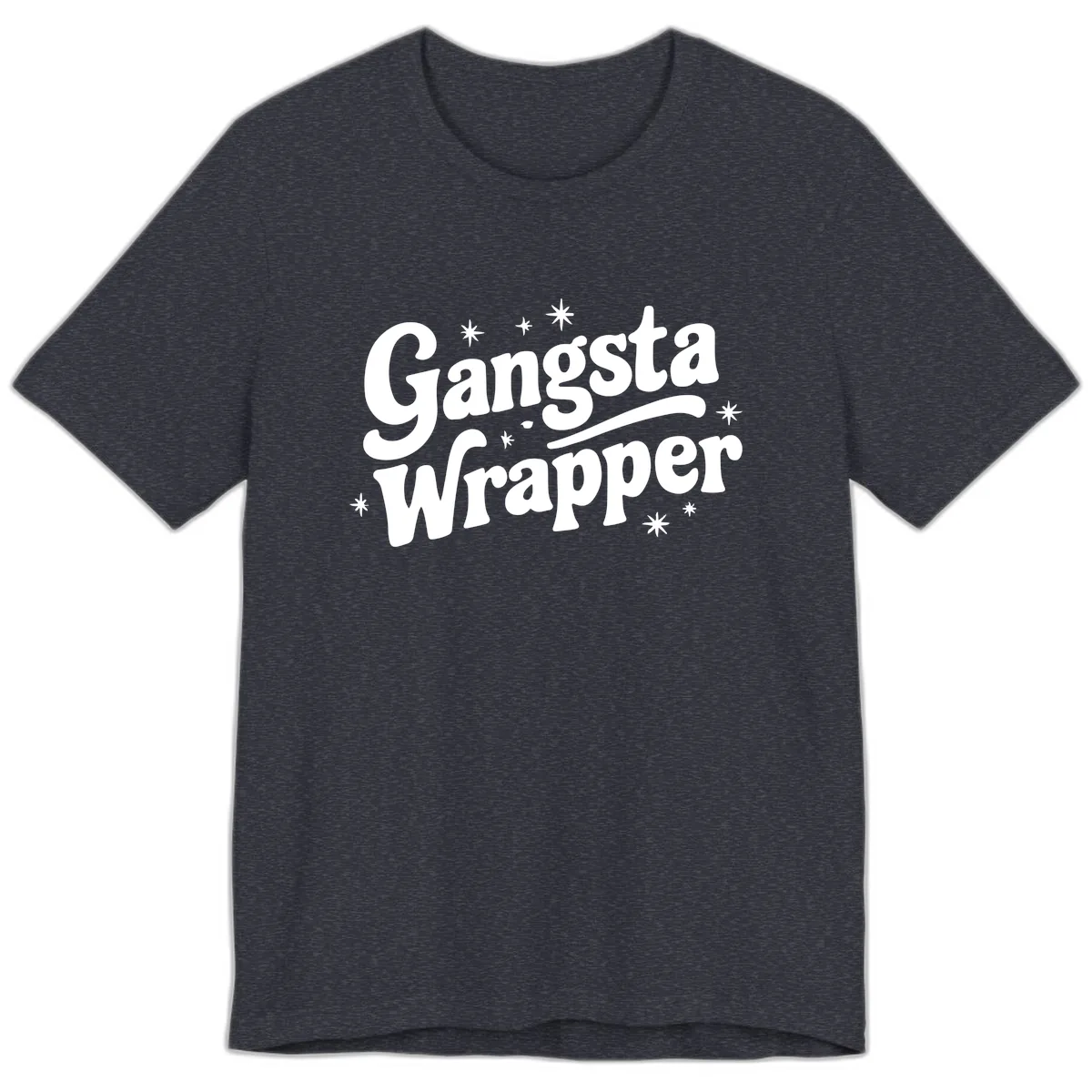 Gangsta Wrapper Holiday Design Premium T-Shirt in Heather Navy