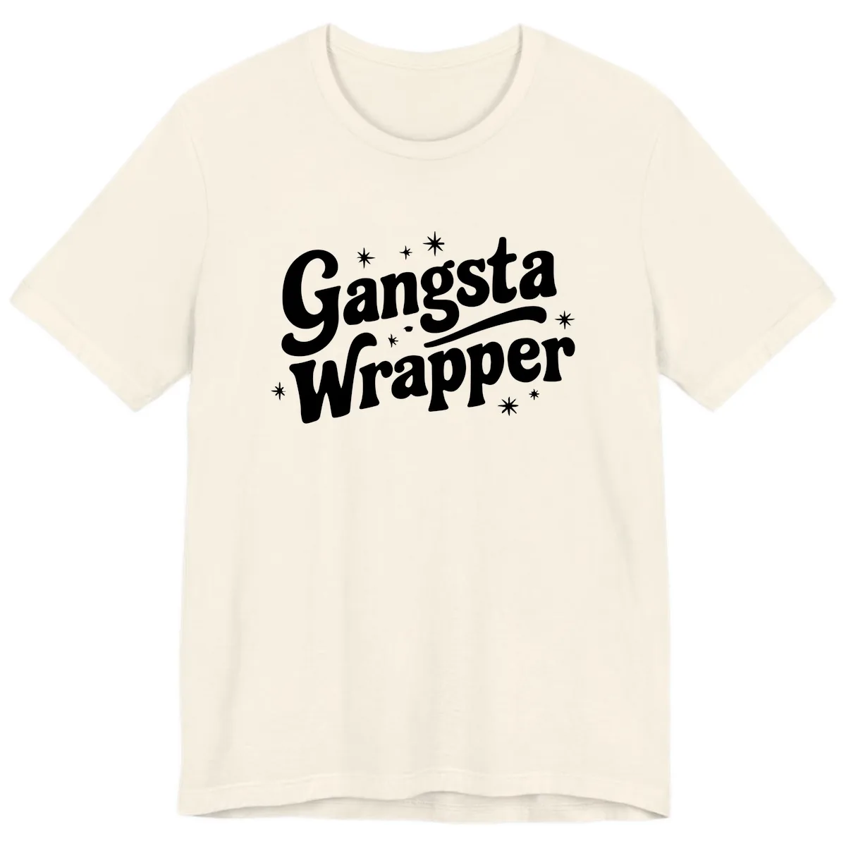 Gangsta Wrapper Holiday Design Premium T-Shirt in Natural
