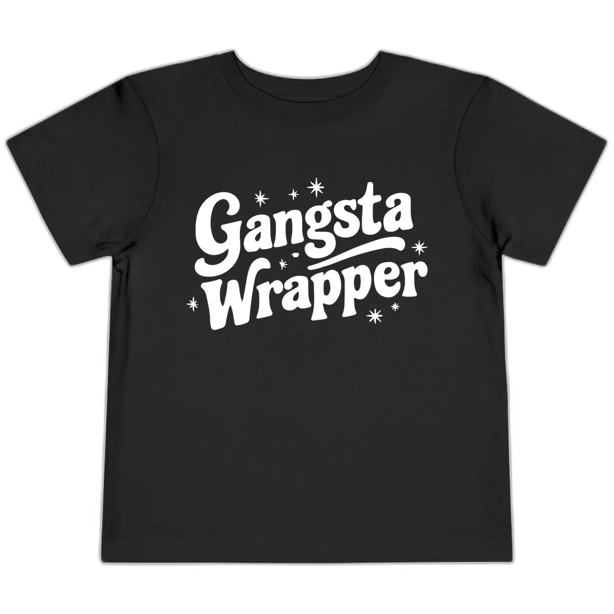 Gangsta Wrapper Holiday Design Toddler T-Shirt in Black
