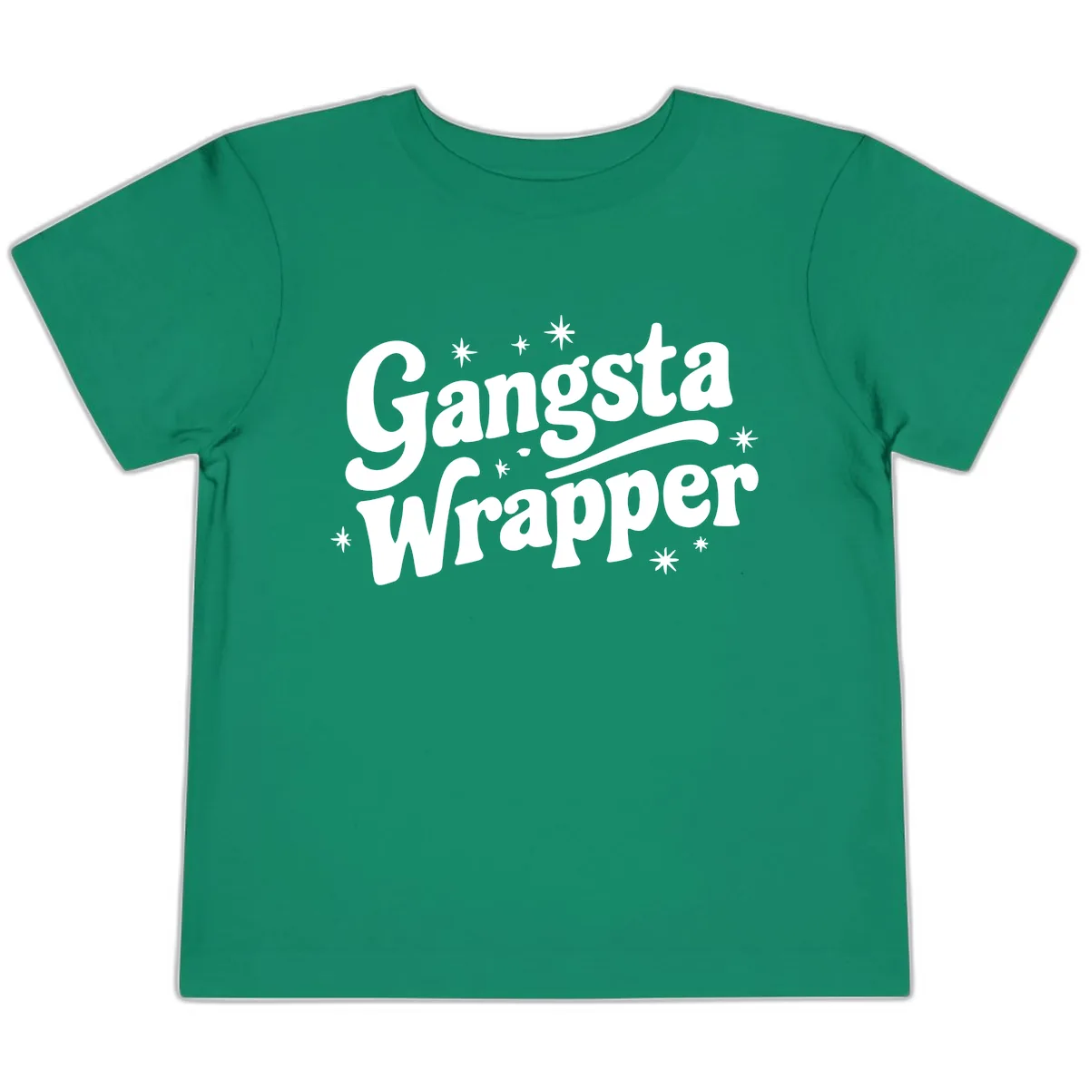 Gangsta Wrapper Holiday Design Toddler T-Shirt in Kelly