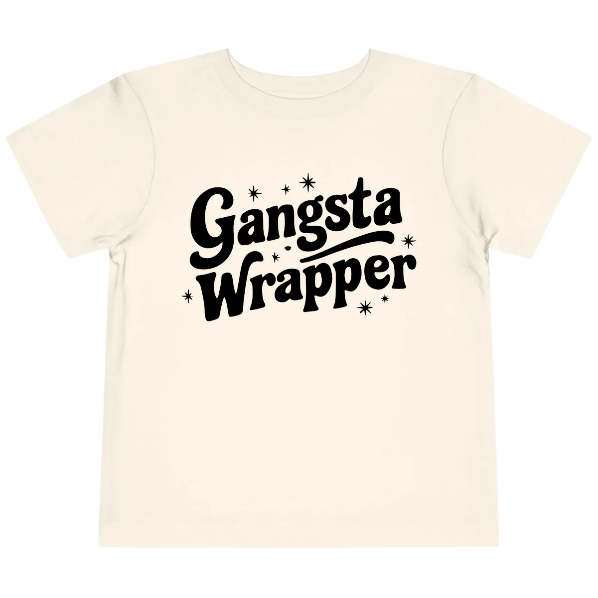 Gangsta Wrapper Holiday Design Toddler T-Shirt in Natural
