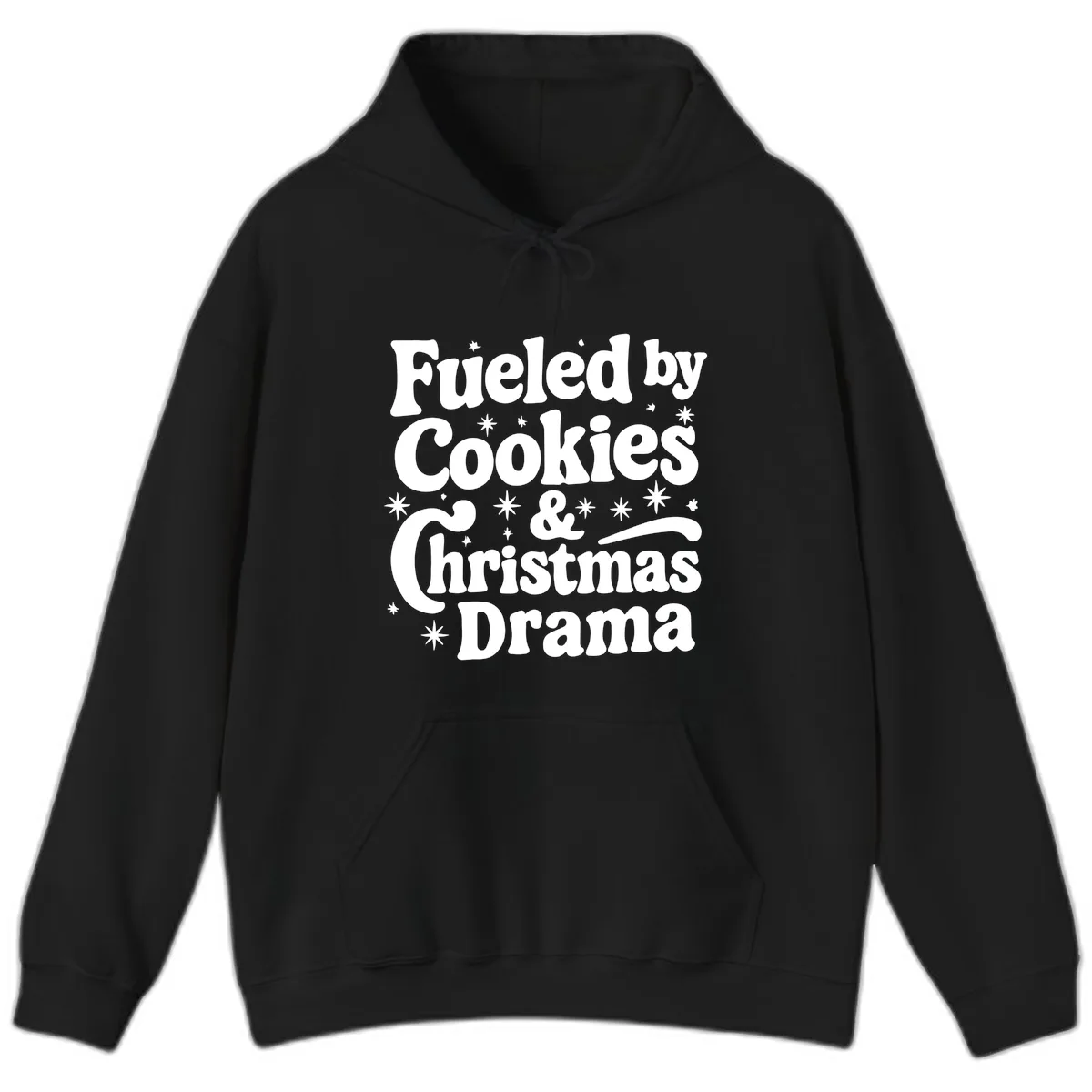 Fueled by Cookies Christmas Drama Hoodie in Black