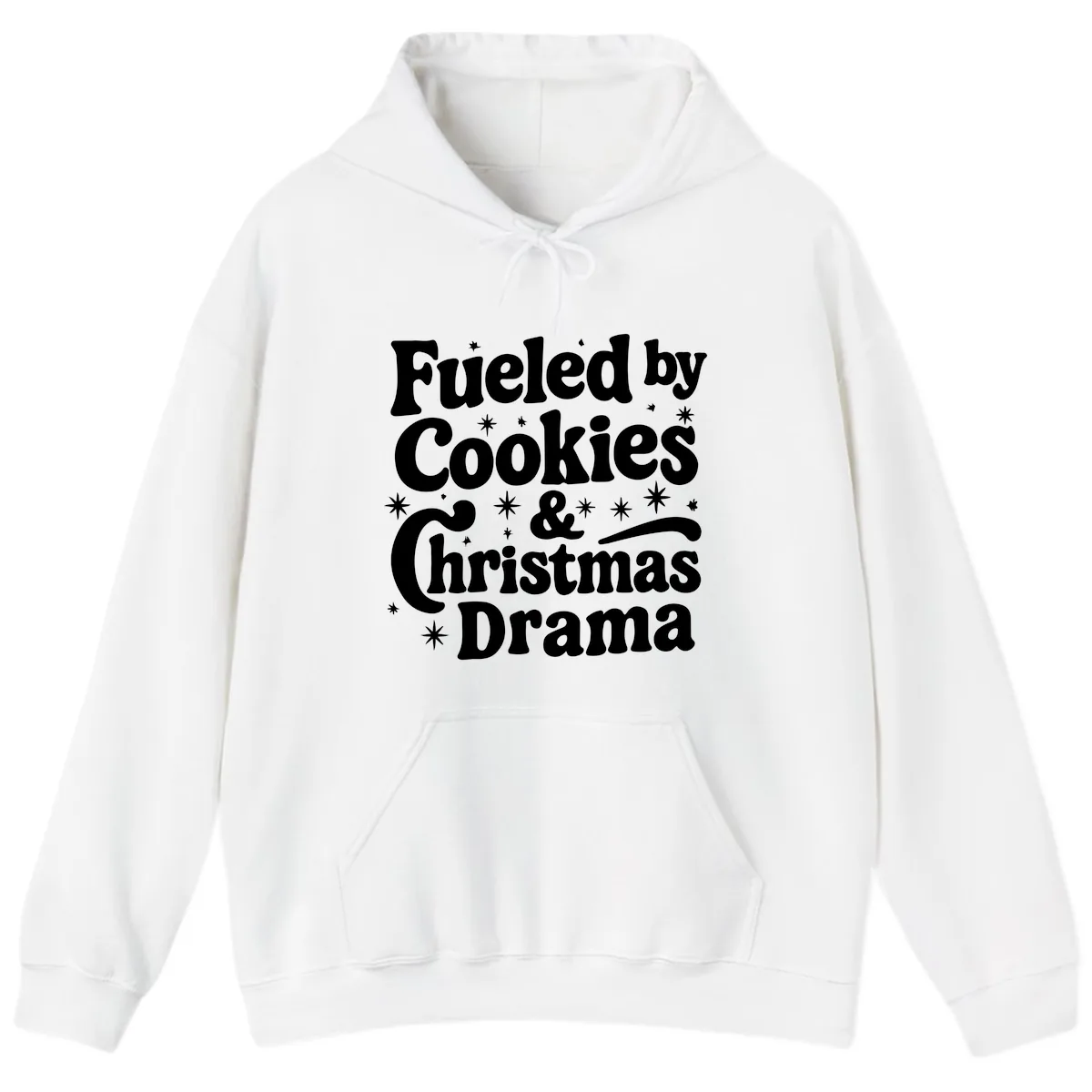 Fueled by Cookies Christmas Drama Hoodie in White